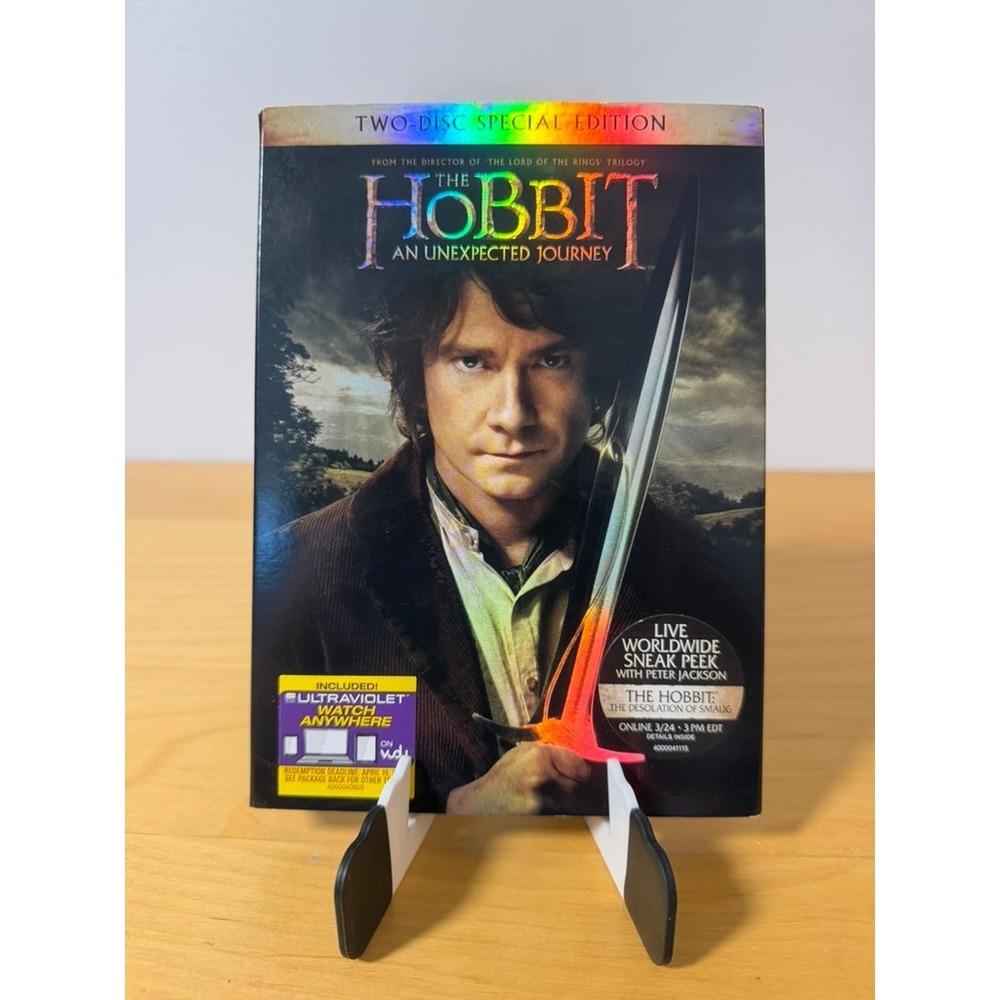 The Hobbit An Unexpected Journey DVD Two-Disc Special Edition Holographic Slip